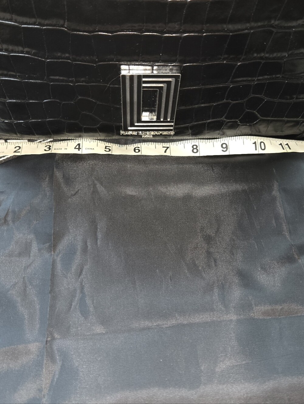 Karl Lagerfeld Paris Simone Alligator-Embossed Large Satchel - Picture 10 of 14